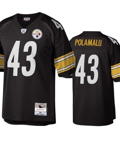 Pittsburgh Steelers Troy Polamalu Black Legacy Replica Jersey - Robokeg