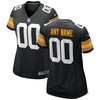 Pittsburgh Steelers Womens Alternate Custom Game Jersey - Black Custom Jerseys Nfl - Robokeg