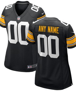 Pittsburgh Steelers Womens Alternate Custom Game Jersey - Black Custom Jerseys Nfl - Robokeg