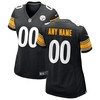 Pittsburgh Steelers Womens Custom Game Jersey Black Custom Jerseys Nfl - Robokeg