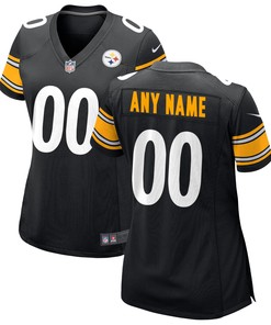 Pittsburgh Steelers Womens Custom Game Jersey Black Custom Jerseys Nfl - Robokeg