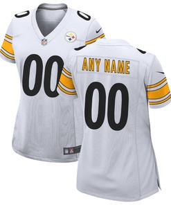 Pittsburgh Steelers Womens Custom Game Jersey - White Custom Jerseys Nfl - Robokeg