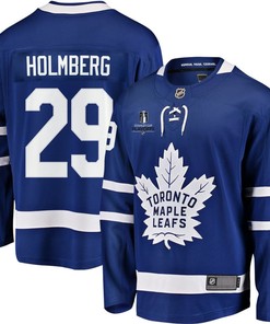 Pontus Holmberg 29 Toronto Maple Leafs Stanley Cup 2023 Playoffs Patch Home Breakaway Men Jersey - Blue - Robokeg