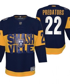 Predators 2022 Stadium Series Youth Navy Primegreen Jersey Jersey - Robokeg