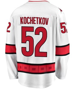 Pyotr Kochetkov 52 Carolina Hurricanes Stanley Cup 2023 Playoffs Patch Away Breakaway Men Jersey - White - Robokeg