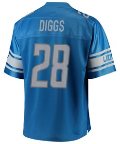 Quandre Diggs Detroit Lions Nfl Pro Line Team Color Player Jersey - Blue - Robokeg
