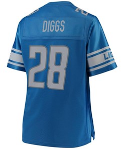 Quandre Diggs Detroit Lions Nfl Pro Line Womens Team Color Player Jersey - Blue - Robokeg