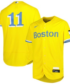 Rafael Devers Boston Red Sox 2021 City Connect Authentic Player Jersey - Gold/light Blue Mlb - Robokeg