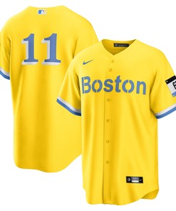 Rafael Devers Boston Red Sox 2021 City Connect Replica Player Jersey - Gold/light Blue Mlb - Robokeg
