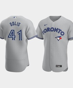 Rafael Dolis 41 Toronto Blue Jays Gray Road Jersey - Robokeg