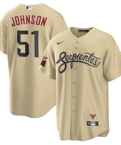Randy Johnson 51 Jersey, Arizona Diamondbacks City Connect Player Jersey - Sand - Robokeg