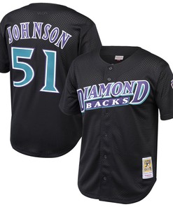 Randy Johnson Arizona Diamondbacks Mitchell & Ness Cooperstown Collection Mesh Batting Practice Jersey - Black Mlb - Robokeg