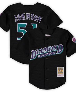 Randy Johnson Arizona Diamondbacks Mitchell & Ness Preschool & Toddler Cooperstown Collection Mesh Batting Practice Jersey - Black Mlb - Robokeg