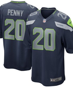 Rashaad Penny Seattle Seahawks Player Game Jersey - College Navy Nfl - Robokeg