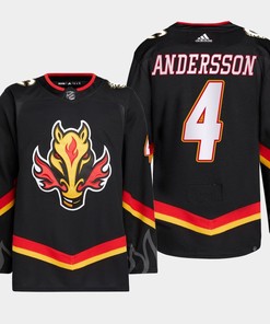 Rasmus Andersson 4 Calgary Flames Black Jersey 2022-23 Blasty Alternate Primegreen - Robokeg