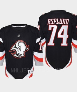 Rasmus Asplund 74 Buffalo Sabres 2022-23 Goathead Third Player Youth Jersey Black - Robokeg