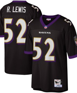 Ray Lewis Baltimore Ravens Mitchell And Ness Legacy Replica Jersey Black Nfl - Robokeg