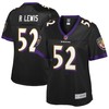 Ray Lewis Baltimore Ravens Nfl Pro Line Womens Retired Player Jersey - Black - Robokeg