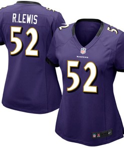 Ray Lewis Baltimore Ravens Nike Womens Game Jersey - Purple - Robokeg