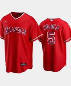 Red Los Angeles Angels Alternate 5 Albert Pujols Jersey - Robokeg
