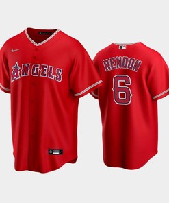 Red Los Angeles Angels Alternate 6 Anthony Rendon Jersey - Robokeg