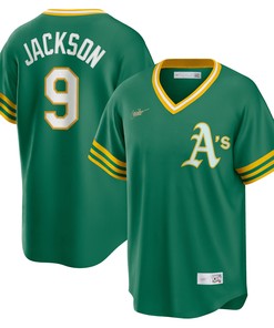 Reggie Jackson Oakland Athletics Road Cooperstown Collection Player Jersey - Kelly Green Mlb Ver 1 - Robokeg
