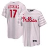 Rhys Hoskins 17 Philadelphia Phillies Home Player Name Jersey - White - Robokeg