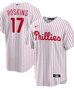 Rhys Hoskins 17 Philadelphia Phillies Home Player Name Jersey - White - Robokeg