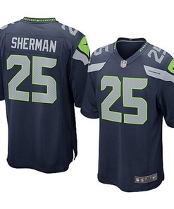 Richard Sherman Seattle Seahawks Nike Game Jersey - College Navy - Robokeg