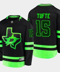 Riley Tufte 15 Dallas Stars Blackout Alternate Third Black Jersey - Robokeg