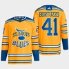 Robert Bortuzzo 41 Reverse Retro 2.0 2022 St. Louis Blues Yellow Jersey Primegreen - Robokeg