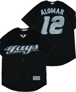 Roberto Alomar #12 Toronto Blue Jays 2020 Mlb Black Jersey - Robokeg