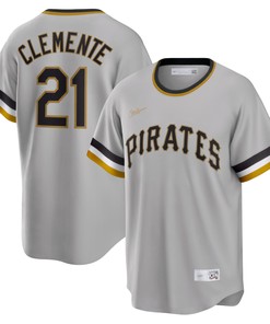 Roberto Clemente Pittsburgh Pirates Road Cooperstown Collection Player Jersey - Gray Mlb Ver 1 - Robokeg