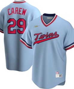 Rod Carew Minnesota Twins Road Cooperstown Collection Player Jersey - Light Blue Mlb - Robokeg
