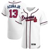 Ronald Acuna Jr. 13 Jersey, Atlanta Braves Home Player Elite Jersey - White - Robokeg