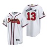 Ronald Acuna Jr. 13 Jersey, Atlanta Braves White 2022-23 Gold Program Jersey - Robokeg