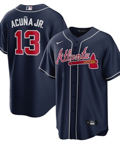 Ronald Acuna Jr. Atlanta Braves Alternate Replica Player Name Jersey - Navy Mlb - Robokeg