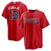 Ronald Acuna Jr Atlanta Braves Alternate Replica Player Name Jersey Red Mlb Ver 1 - Robokeg