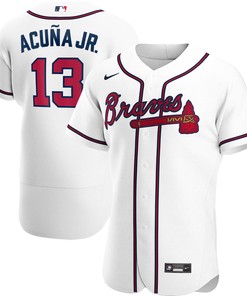 Ronald Acuna Jr. Atlanta Braves Home Authentic Player Jersey - White Mlb - Robokeg