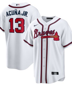 Ronald Acuna Jr Atlanta Braves Home Replica Player Name Jersey White Mlb - Robokeg