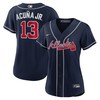 Ronald Acuna Jr. Atlanta Braves Womens Alternate Replica Player Jersey - Navy Mlb - Robokeg
