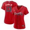 Ronald Acuna Jr Atlanta Braves Womens Alternate Replica Player Jersey Red Mlb - Robokeg