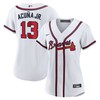 Ronald Acuna Jr Atlanta Braves Womens Home Replica Player Jersey White Mlb - Robokeg