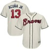 Ronald Acuna Jr. Jersey, Atlanta Braves Alternate Cool Base Player Jersey - Cream - Robokeg