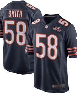 Roquan Smith Chicago Bears Nike 100th Season Game Jersey - Navy - Robokeg