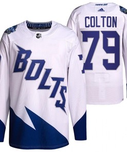 Ross Colton 2022 Stadium Series Lightning 79 White Primegreen Jersey Jersey - Robokeg