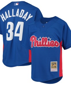 Roy Halladay Philadelphia Phillies Mitchell & Ness Cooperstown Collection Mesh Batting Practice Jersey - Royal Mlb - Robokeg