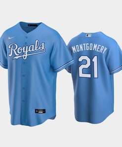Royals 21 Mike Montgomery Alternate Jersey Light Blue Jersey - Robokeg