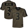 Russell Wilson Seattle Seahawks 2021 Salute To Service Game Jersey - Olive Nfl - Robokeg