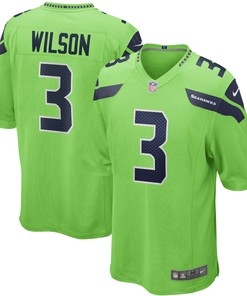Russell Wilson Seattle Seahawks Alternate Game Jersey Neon Green Nfl - Robokeg